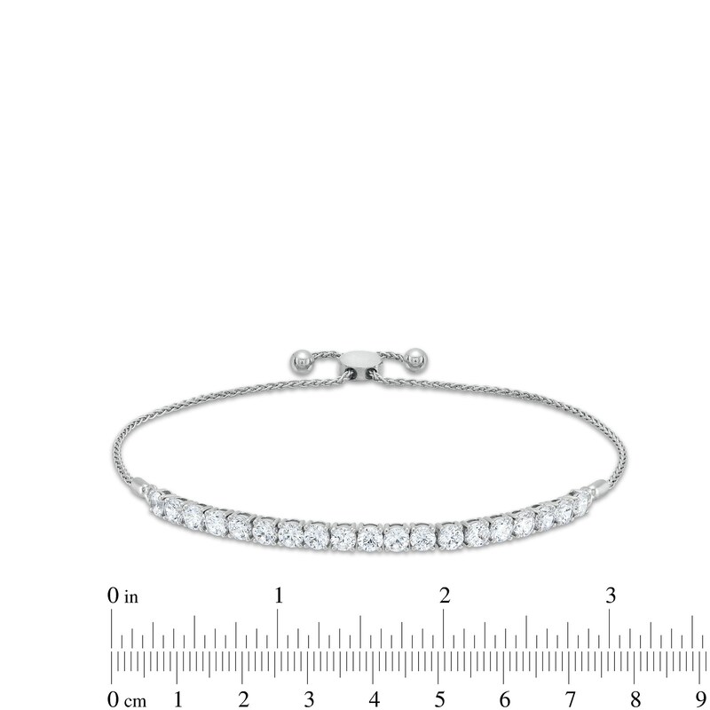 3 CT. T.W. Certified Lab-Created Diamond Tennis-Style Bolo Bracelet in 14K White Gold (F/SI2) - 9.96"