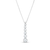 Thumbnail Image 1 of 3/4 CT. T.W. Journey Lab-Grown Diamond Drop Pendant in 14K White Gold (F/SI2)