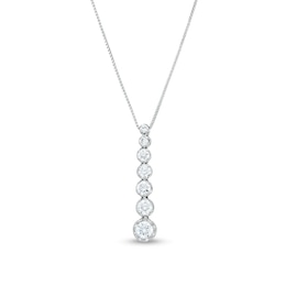 3/4 CT. T.W. Journey Certified Lab-Created Diamond Drop Pendant in 14K White Gold (F/SI2)