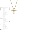 Thumbnail Image 2 of 1/5 CT. T.W. Diamond Bubbles Cross Pendant in 10K Gold