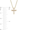 Thumbnail Image 1 of 1/5 CT. T.W. Diamond Bubbles Cross Pendant in 10K Gold