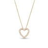 Thumbnail Image 0 of 1/5 CT. T.W. Diamond Heart Outline Pendant in 10K Gold