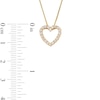 Thumbnail Image 1 of 1/5 CT. T.W. Diamond Heart Outline Pendant in 10K Gold