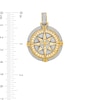 Thumbnail Image 2 of Men's 1/2 CT. T.W. Diamond North Star Compass Necklace Charm in 10K Gold