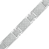 Thumbnail Image 0 of Men's 1 CT. T.W. Diamond Rectangle Link Bracelet in 10K White Gold - 8.5"