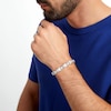 Thumbnail Image 1 of Men's 1 CT. T.W. Diamond Rectangle Link Bracelet in 10K White Gold - 8.5"