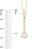 Thumbnail Image 3 of Pear-Shaped, Marquise-Cut, and Kite-Shaped Lab-Created Sapphire Dangle Pendant in Sterling Silver with 18K Gold Plate