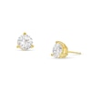 Thumbnail Image 0 of 7.0mm White Lab-Created Sapphire Solitaire Stud Earrings in Sterling Silver with 10K Gold Plate
