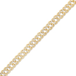 Hollow 7.0mm Diamond-Cut Chain Bracelet in 14K Gold - 7.5”