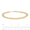 Thumbnail Image 4 of Hollow 7.0mm Diamond-Cut Chain Bracelet in 14K Gold - 7.5”