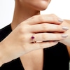 Thumbnail Image 2 of Pear-Shaped Certified Ruby and 1/5 CT. T.W. Diamond Teardrop Frame Ring in 10K Rose Gold