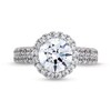 Thumbnail Image 4 of 3 CT. T.W. Certified Lab-Grown Diamond Frame Engagement Ring in 14K White Gold (F/VS2)