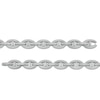 Thumbnail Image 2 of Men's 1 CT. T.W. Diamond Oval Chain Link Bracelet in Sterling Silver - 8.5"