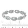 Thumbnail Image 3 of Men's 1 CT. T.W. Diamond Oval Chain Link Bracelet in Sterling Silver - 8.5"