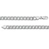 Thumbnail Image 3 of Men's 1/2 CT. T.W. Diamond Squared Curb Chain Bracelet in Sterling Silver - 8.5"