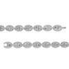 Thumbnail Image 3 of Men's 2 CT. T.W. Diamond Oval Chain Link Necklace in Sterling Silver - 22"