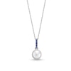 Thumbnail Image 0 of 7.0mm Cultured Freshwater Pearl Dangle Pendant in 10K White Gold