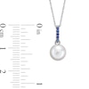 Thumbnail Image 2 of 7.0mm Cultured Freshwater Pearl Dangle Pendant in 10K White Gold