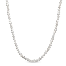 3.0-3.5mm Cultured Freshwater Pearl Strand Necklace with Sterling Silver Clasp