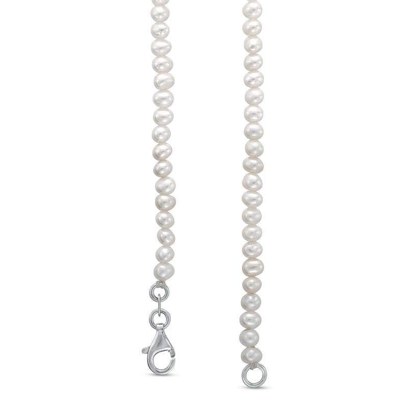Main Image 3 of 3.0-3.5mm Freshwater Cultured Pearl Strand Necklace with Sterling Silver Clasp