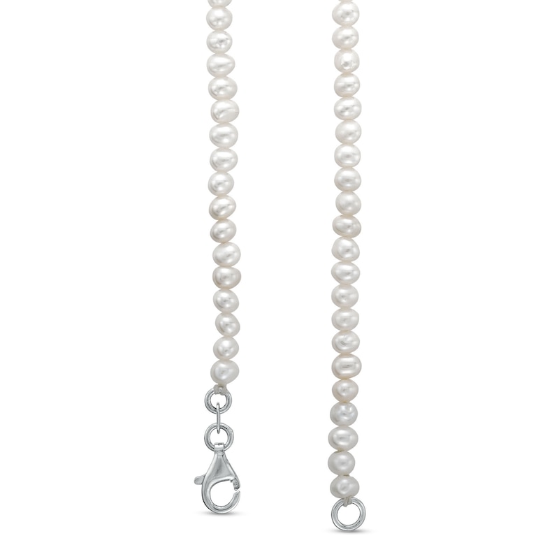 3.0-3.5mm Cultured Freshwater Pearl Strand Necklace with Sterling Silver Clasp