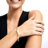 Thumbnail Image 2 of Freshwater Cultured Pearl Cluster Bypass Bangle in Sterling Silver with 18K Gold Plate-7.25"