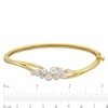 Thumbnail Image 3 of Freshwater Cultured Pearl Cluster Bypass Bangle in Sterling Silver with 18K Gold Plate-7.25"