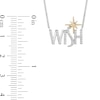 Thumbnail Image 2 of Enchanted Disney Wish 1/8 CT. T.W. Diamond "WISH" Logo Necklace in Sterling Silver and 10K Gold