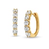 Thumbnail Image 1 of 2 CT. T.W. Certified Lab-Grown Diamond Five Stone Hoop Earrings in 14K Gold (F/SI2)