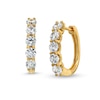 Thumbnail Image 0 of 2 CT. T.W. Certified Lab-Created Diamond Five Stone Hoop Earrings in 14K Gold (F/SI2)