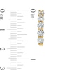Thumbnail Image 3 of 2 CT. T.W. Certified Lab-Grown Diamond Five Stone Hoop Earrings in 14K Gold (F/SI2)