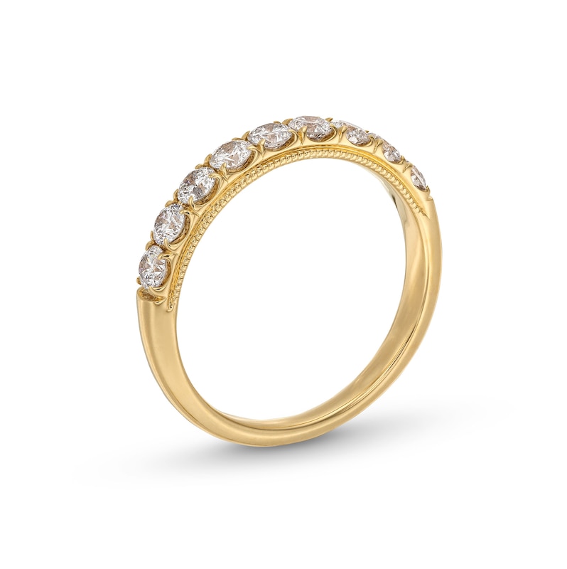 Main Image 3 of 3/4 CT. T.W. Diamond Nine Stone Vintage-Style Anniversary Band in 14K Gold