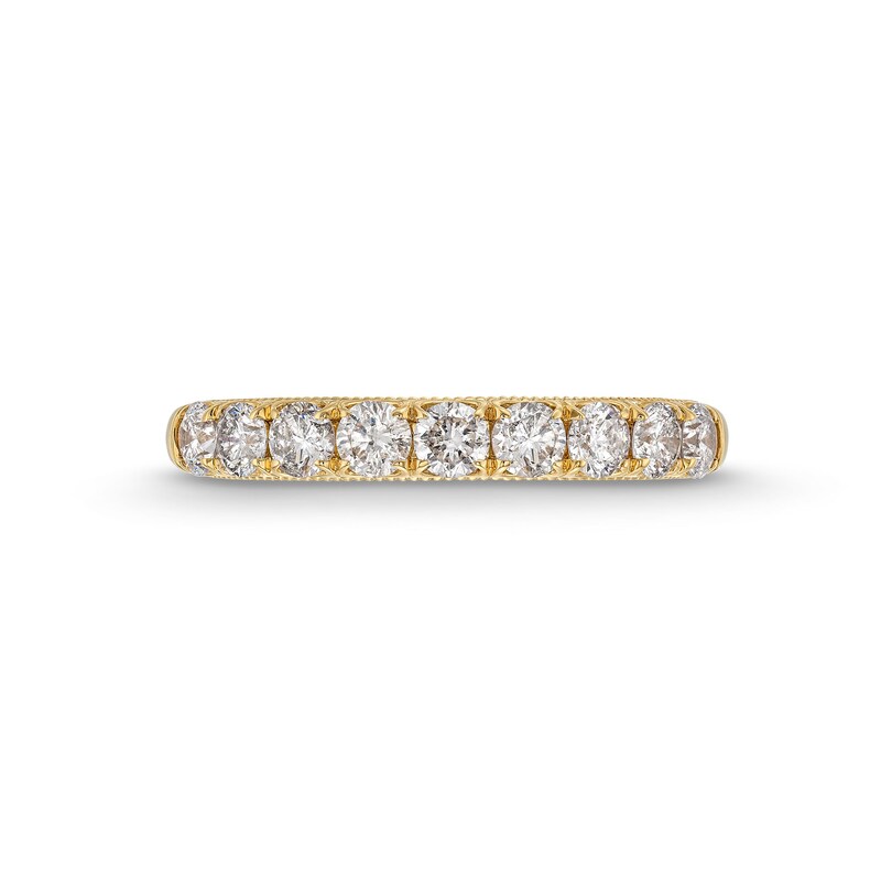 Main Image 4 of 3/4 CT. T.W. Diamond Nine Stone Vintage-Style Anniversary Band in 14K Gold