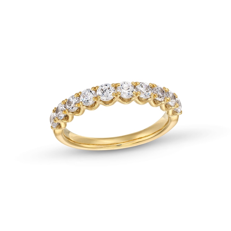Main Image 1 of 1 CT. T.W. Diamond Scallop Edge Ten Stone Anniversary Band in 14K Gold
