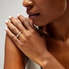Thumbnail Image 2 of 1 CT. T.W. Diamond Scallop Edge Ten Stone Anniversary Band in 14K Gold
