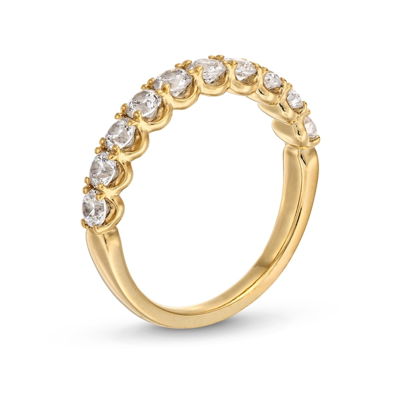 Main Image 3 of 1 CT. T.W. Diamond Scallop Edge Ten Stone Anniversary Band in 14K Gold