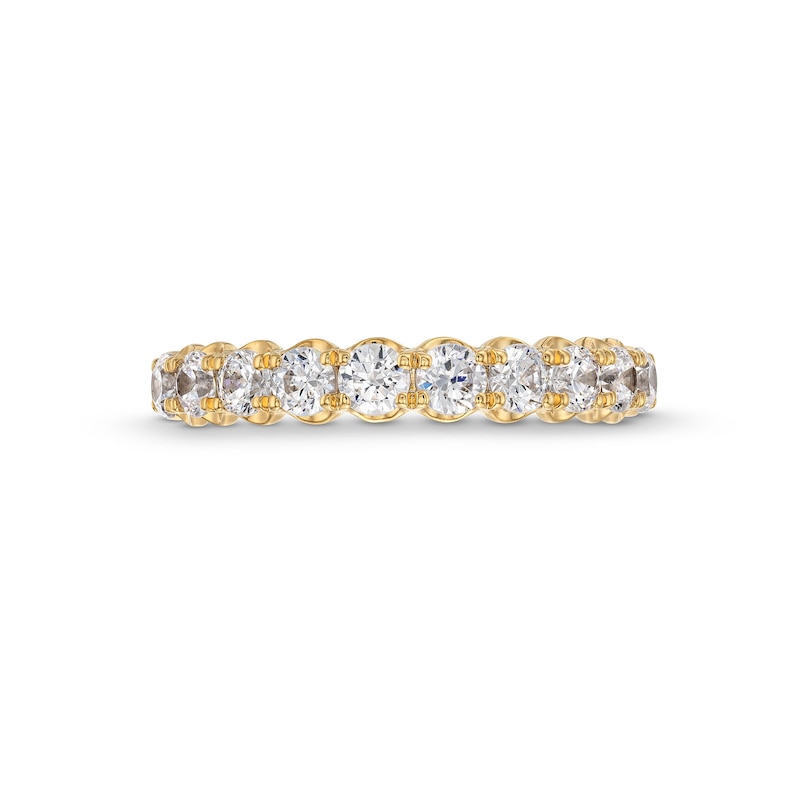 Main Image 4 of 1 CT. T.W. Diamond Scallop Edge Ten Stone Anniversary Band in 14K Gold