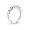 Thumbnail Image 3 of 1 CT. T.W. Certified Diamond Channel-Set Five-Stone Anniversary Band in 14K White Gold (I/SI2)