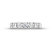 Thumbnail Image 4 of 1 CT. T.W. Certified Diamond Channel-Set Five-Stone Anniversary Band in 14K White Gold (I/SI2)