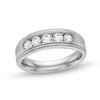Thumbnail Image 1 of 1 CT. T.W. Certified Lab-Grown Diamond Channel-Set Five Stone Band in 14K White Gold (F/VS2)