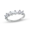 Thumbnail Image 0 of Sideways 1-1/2 CT. T.W. Emerald-Cut Certified Lab-Created Diamond Five Stone Band in 14K White Gold (F/VS2)