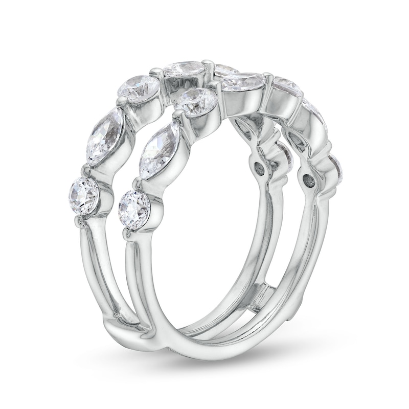Main Image 2 of 1-1/2 CT. T.W. Marquise-Cut Certified Lab-Grown Diamond Alternating Enhancer in 14K White Gold (F/VS2)