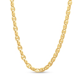 Textured 5.2mm Valantino Chain Necklace in Semi-Solid 14K Gold - 22&quot;