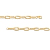 Thumbnail Image 3 of Diamond-Cut 10.0mm Oval Link Chain Bracelet in Hollow 14K Gold - 7.5"