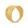 Thumbnail Image 3 of Layered Multi-Row Criss-Cros Ring in 10K Gold - Size 7