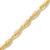 Thumbnail Image 0 of Diamond-Cut 6.6mm Layered Oval Link Chain Bracelet in Hollow 14K Gold - 7.5"