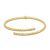 Thumbnail Image 1 of Diamond-Cut Open Wrap Hinged Bangle in Hollow 14K Gold - 7.25"