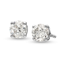 1/2 CT. T.W. Diamond Solitaire Stud Earrings in 10K White Gold (J/I3)