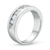 Thumbnail Image 3 of Men's Alternating 1 CT. T.W. Baguette-Cut Certified Lab-Grown Diamond Band in 14K White Gold (F/VS2)