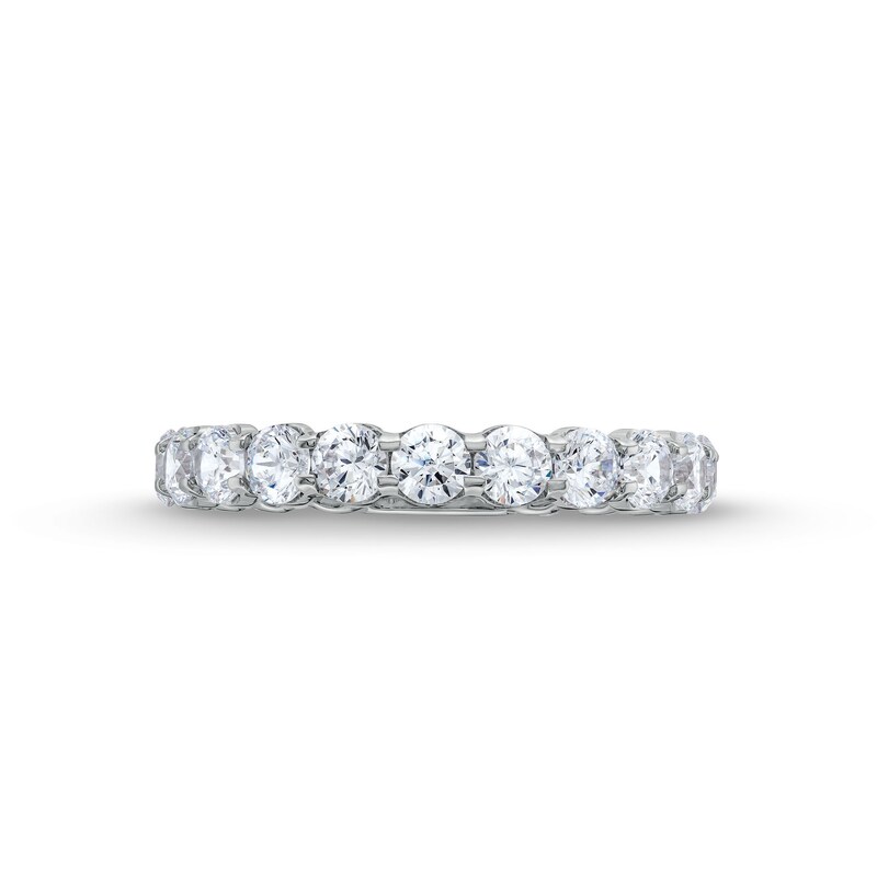 Main Image 4 of 2 CT. T.W. Certified Lab-Grown Diamond Eternity Band in 14K White Gold (F/VS2) - Size 7